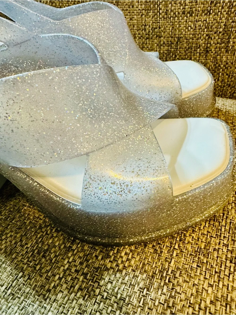 Melissa Glitter Platform Dance Heel